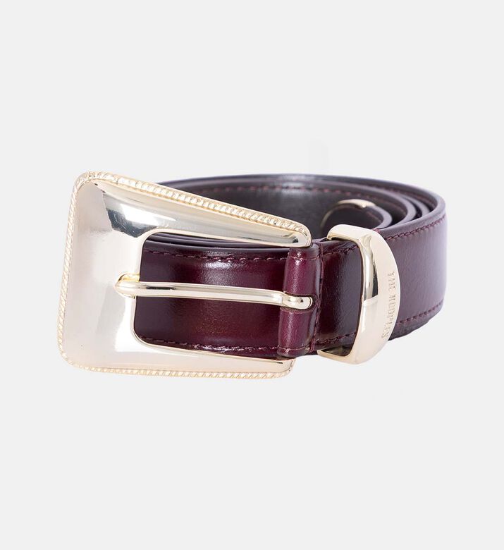 Engraved Logo-detail Metal Loop Belt
