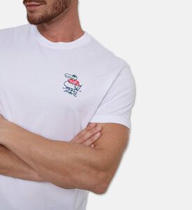 Maison Labiche Embroidered Crocodile T-shirt, Model View