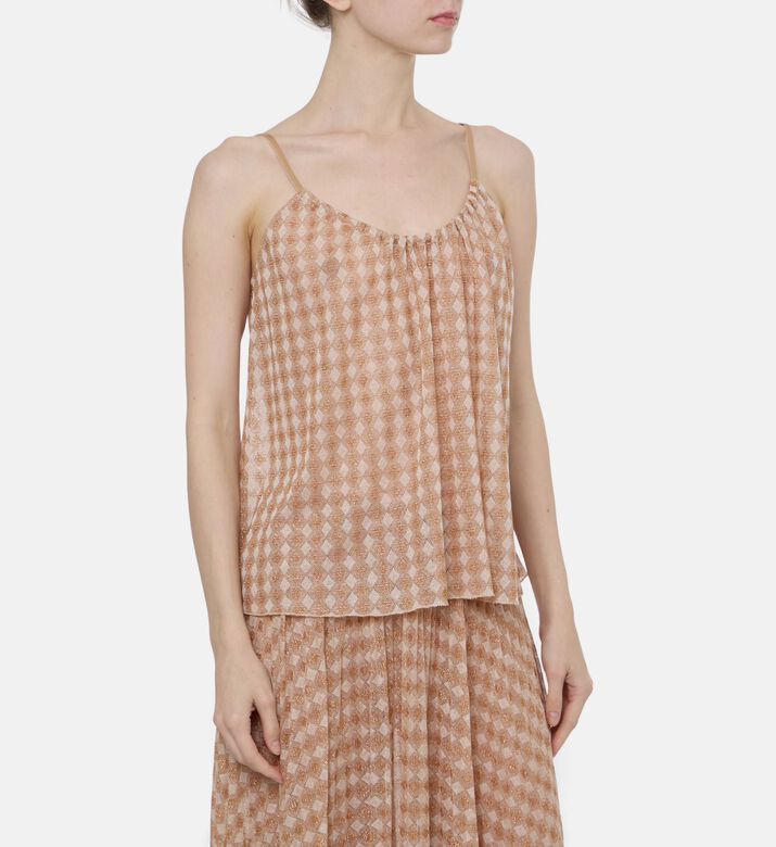 Forte-Forte Geometric-print Sleeveless Top, Model View