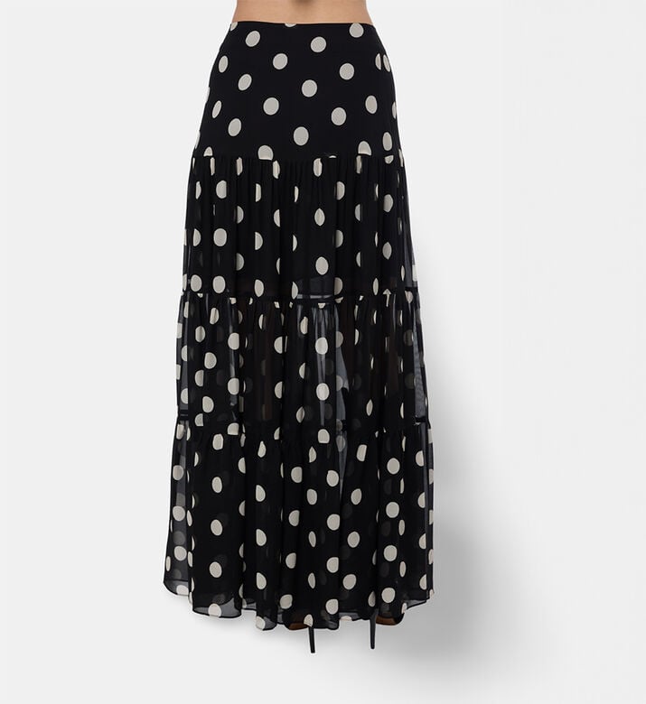 The Kooples Polka Dot-print Flared Skirt, Model View