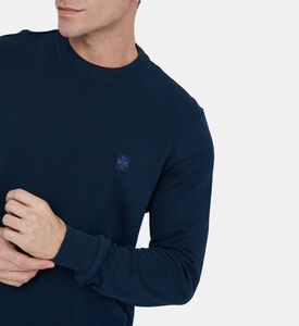 سويت شيرت قطن وصوف برقعة لوغو