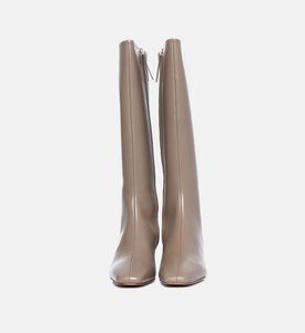 Rory Med Heel Long Leather Boots