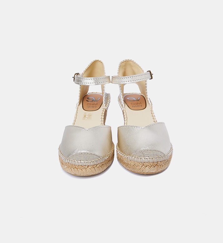 Metallic Wedge Sandals