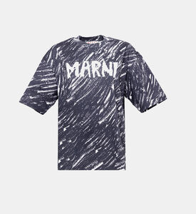 تيشيرت قطن بطبعة لوغو