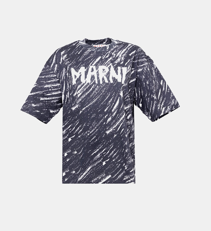 تيشيرت قطن بطبعة لوغو