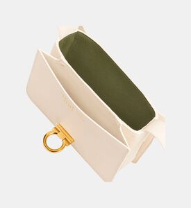 Camille Fournet Signature Calf Leather Pleated Bag, Cream, Packshot View