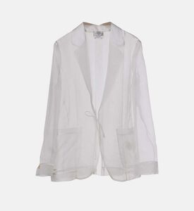 جاكيت حرير أورجانزا بنمط بليزر