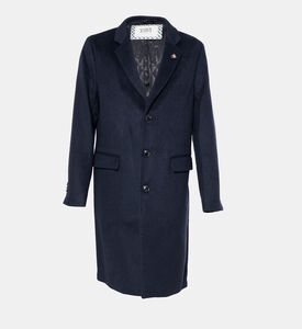 معطف بمزيج صوف بتصميم مناسب