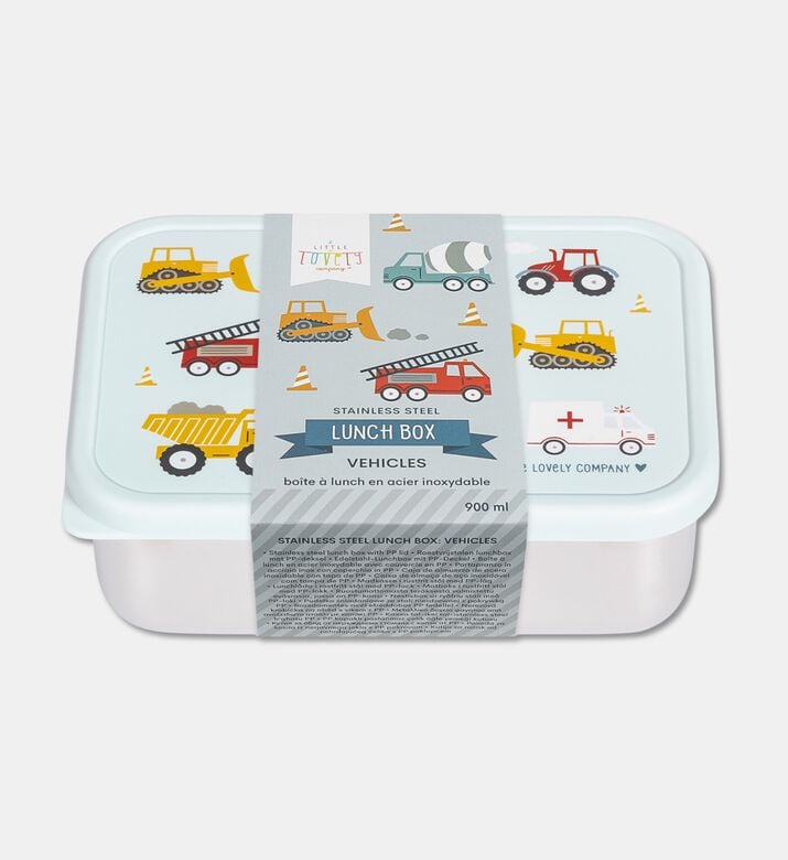 A Little Lovely Company Steel Lunch Box - Vehicles, Packshot View