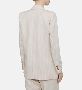 بليزر بوي مخطط بصف أزرار واحد