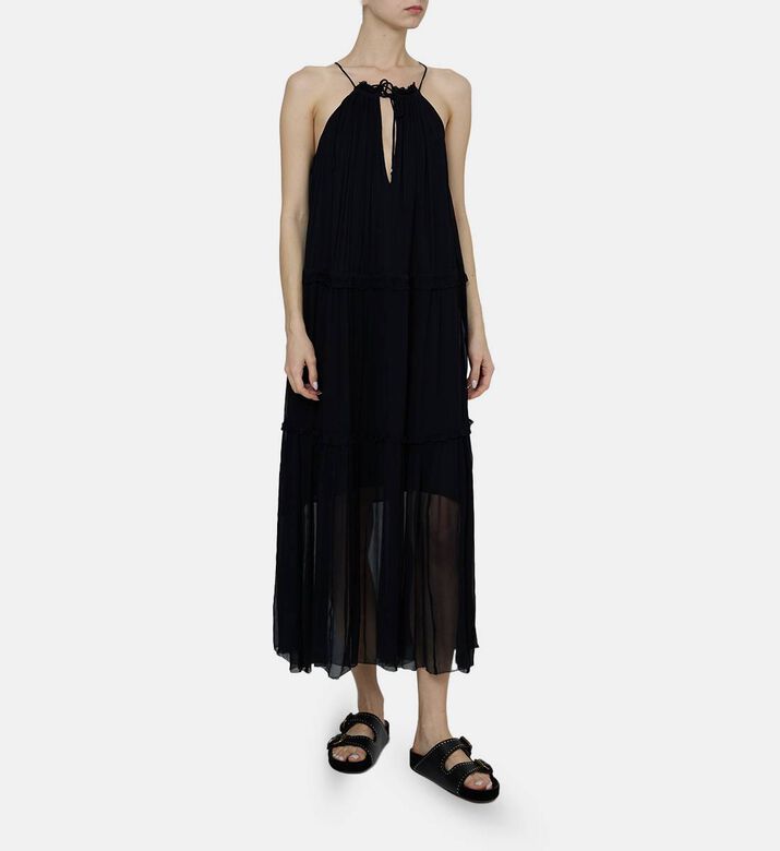 Alita Plisse Long Dress