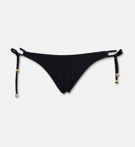 Karla Vivian Missoni-style Tie-detail Bikini Bottoms, Black, M, Packshot View