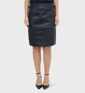 Selena Mid-length Leather Skirt