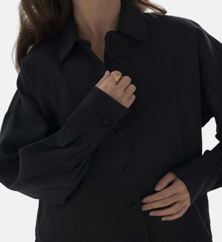 Godalia Paulina 2-piece Shirt Pants Set, Black, L-xl, Model View