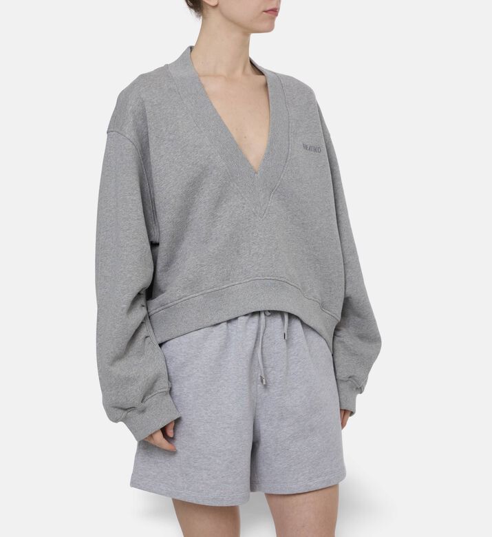 The Attico V-neck Oversized Sweatshirt, Model View