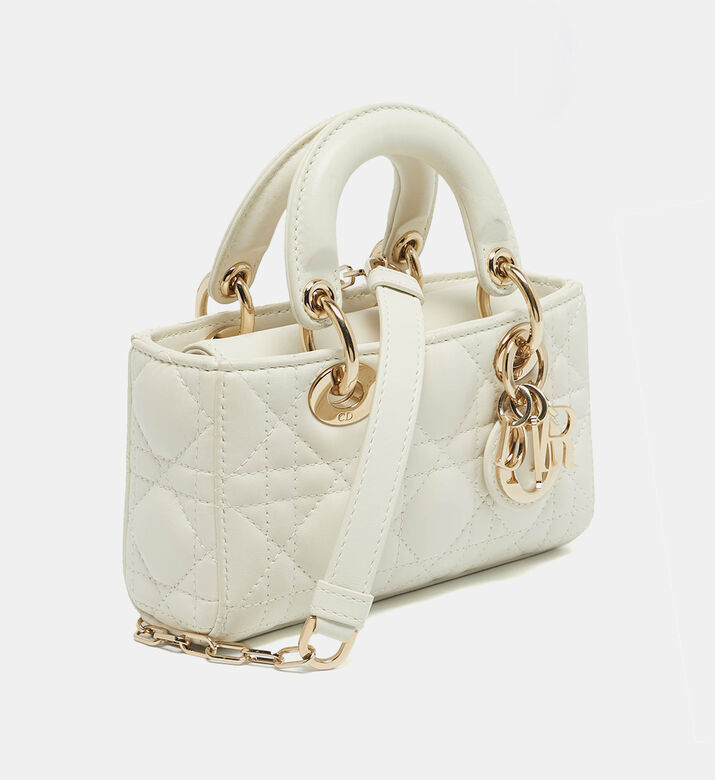 Dior Preowned Dior White Micro Lady D-joy Bag, Packshot View
