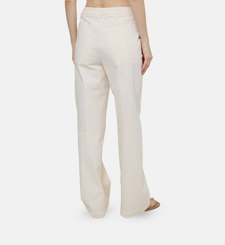 Cotton Canvas Belted Trousers