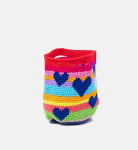 Wool Rainbow Stripe Pattern Bag Wool Rainbow Stripe Pattern Bag