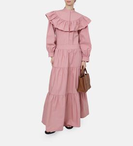 بلوزة بأكمام طويلة بياقة مكشكشة