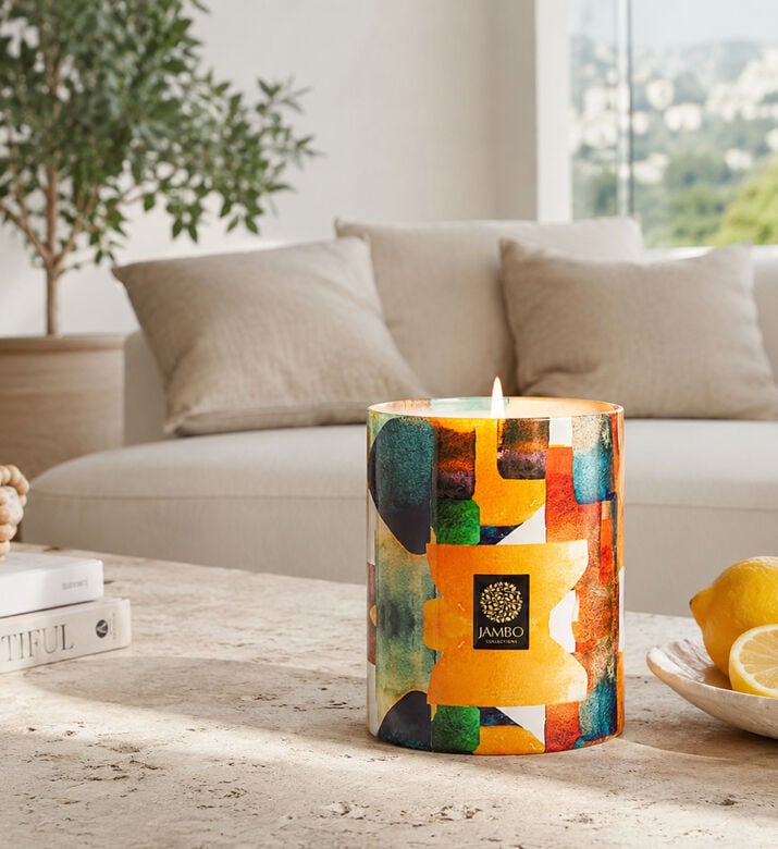 Jambo Collections Burano Scented Candle, Multicolor, 10-cm, Packshot View