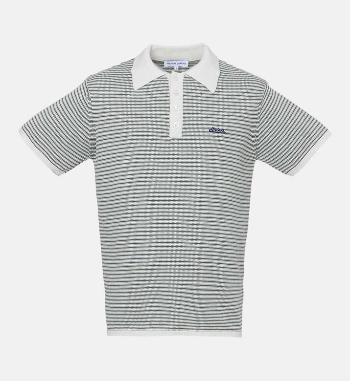 Chapu Knitted Stripes Polo Shirt