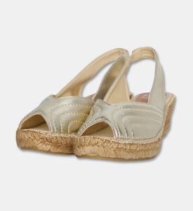 Salvi Slingback Wedge Espadrille Sandals, Gold, Eu-41, Packshot View