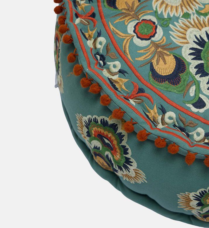 Home Deco and More Muno Embroidered Pouf 60x20 Cm, Packshot View