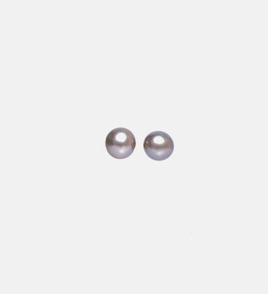 Dark Grey Freshwater Pearl 18k Gold Earrings