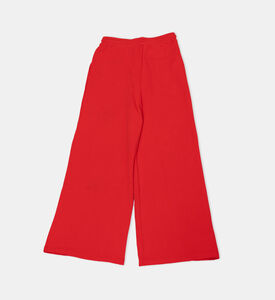 بنطال واسع الساقين مزين بأزهار من الترتر