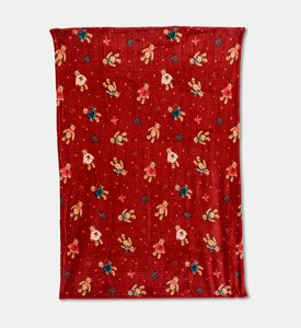 Kaemingk Throw Polyester Flannel Bear, Red, Packshot View