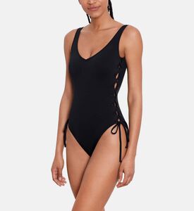 Crisscross Lace-up One-piece Swimtsuit