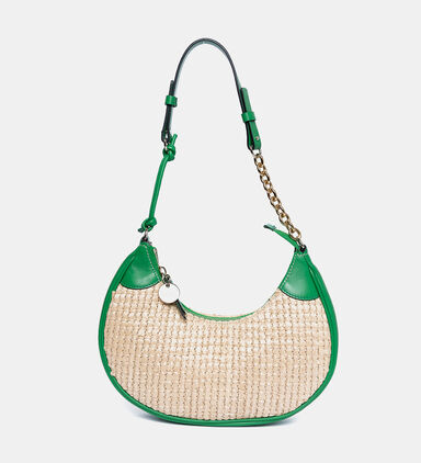 Donna Raffia Hobo Shoulder Bag