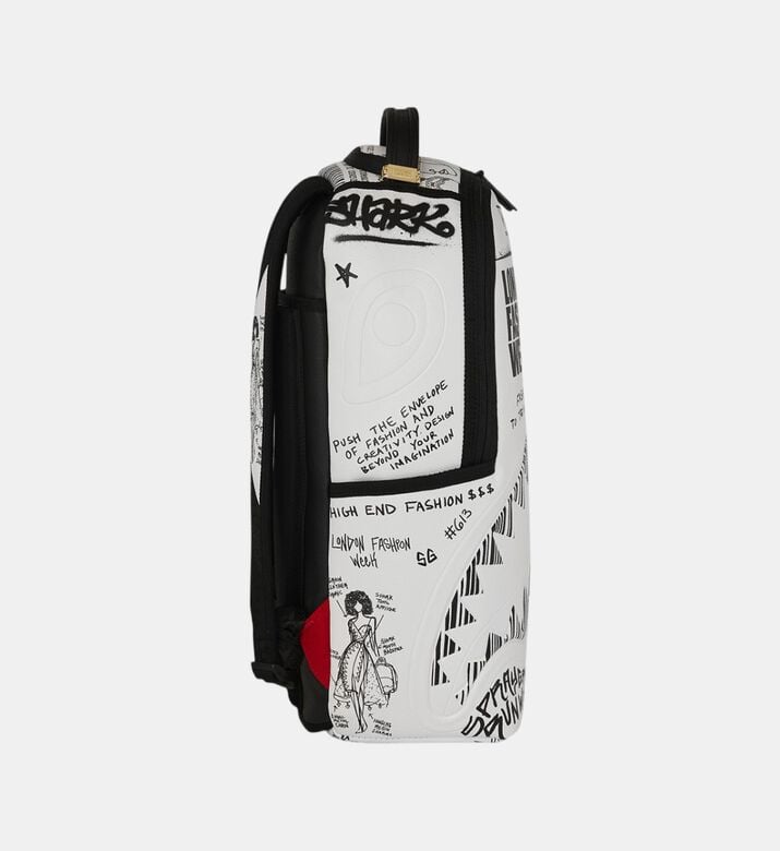 Sprayground Backpack Sketched Black White, Packshot View