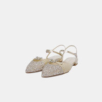 Grace Glittered Fla Heel Sandals