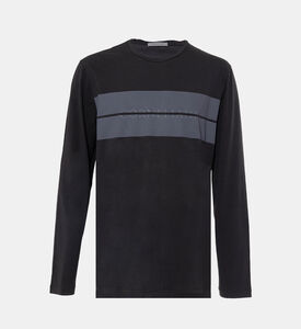 تيشيرت قطن بخطوط متباينة