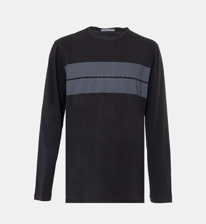 تيشيرت قطن بخطوط متباينة