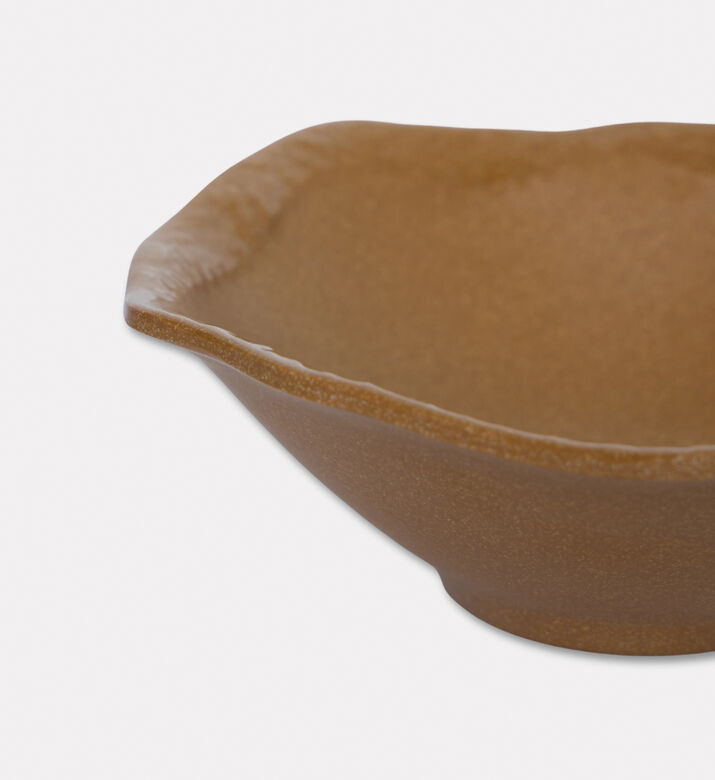 Home Deco and More Signature Ceramic Small Serving Bowl Set Of 4, Brown, S, Packshot View