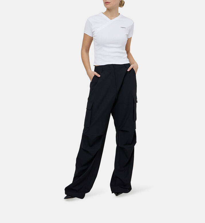 Tailored Wide Leg Cargo Pants
