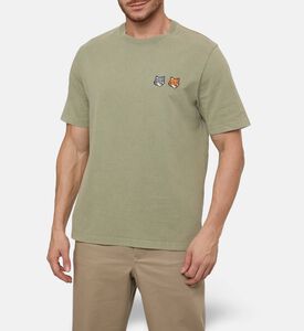 Maison Kitsune Dual Fox-embroidery T-shirt, Model View