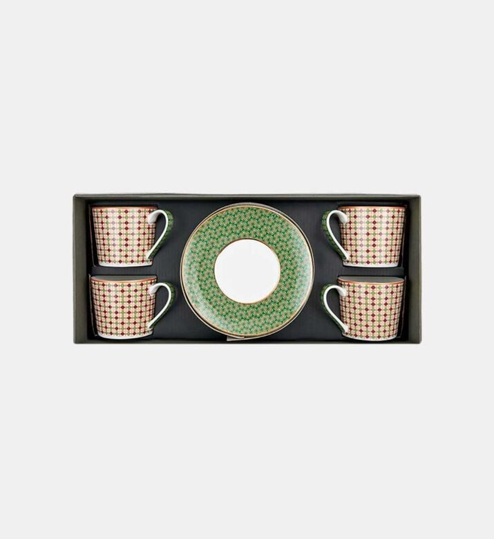طقم صحن فنجان شاي أوبرا مكون من 4 قطع