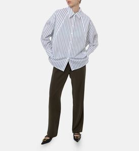 Dawei Structured Striped Oversized Shirt, Model View