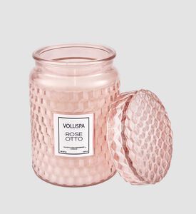 Rose Otto Large Glass Jar Candle