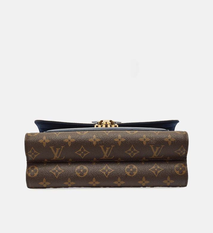 حقيبة فيكتوار لويس فويتون بنقشة العلامة وجزء أزرق داكن مملوكة مسبقًا