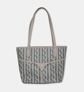 Manc Bella Monogram Pattern Mini Tote Bag, Grey, Packshot View
