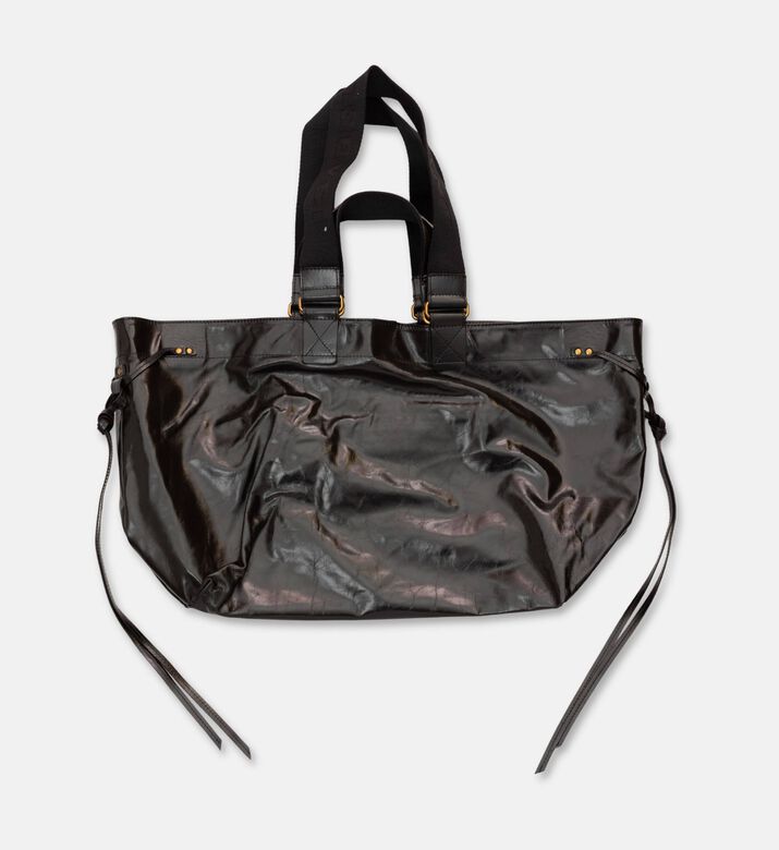 Isabel Marant Wardy Soft Leather Large Tote Bag, Black, Packshot View