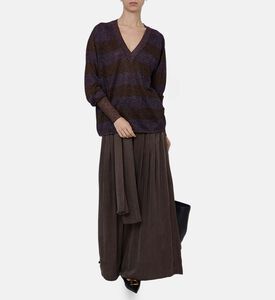 Striped Shimmery V-neck Sweater Striped Shimmery V-neck Sweater