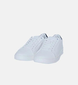 حذاء رياضي جلد بنعل مسطح