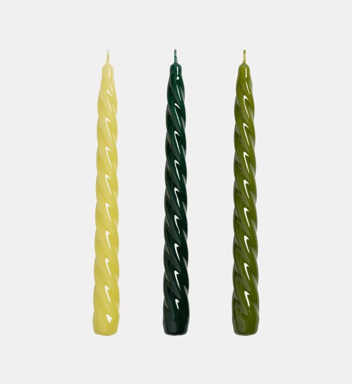 &k Amsterdam Bravo Candle Holder Set &ndash; 3, Green, Packshot View