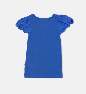 تيشيرت رالوكا مضلع بأكمام منفوشة