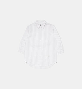 فستان قميص بوبلين مخطط